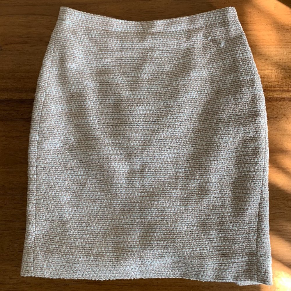 J.Crew Sparkly Pink Tweed Pencil Skirt